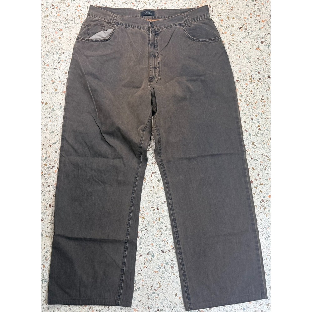 Versace Classic V2 Vtg Men's Brown 5 Pocket Wide Leg Khaki Pants Size 38